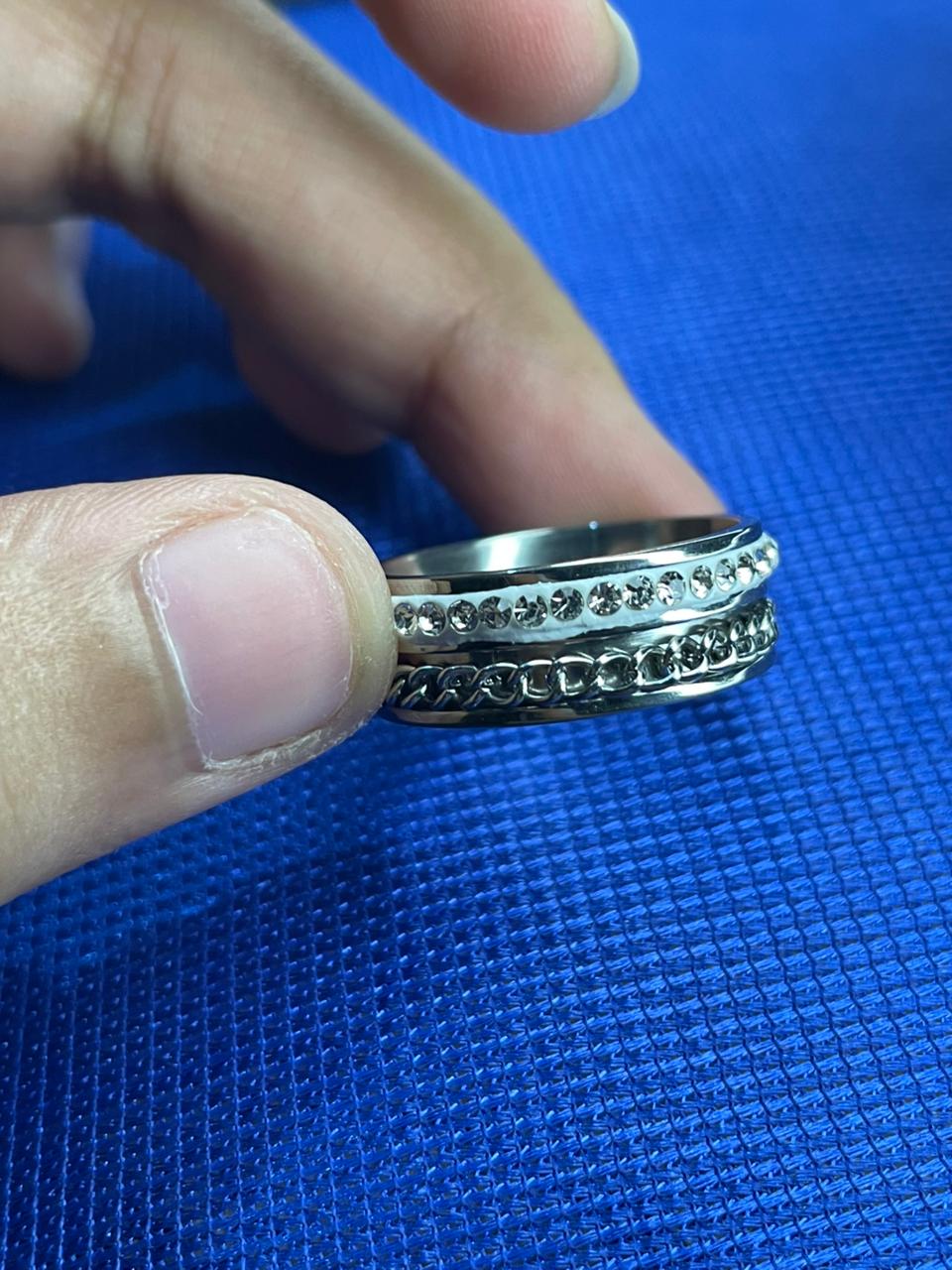 New Metal Spinner Fidget Cool Rings for Women – Stainless Steel Rotatable