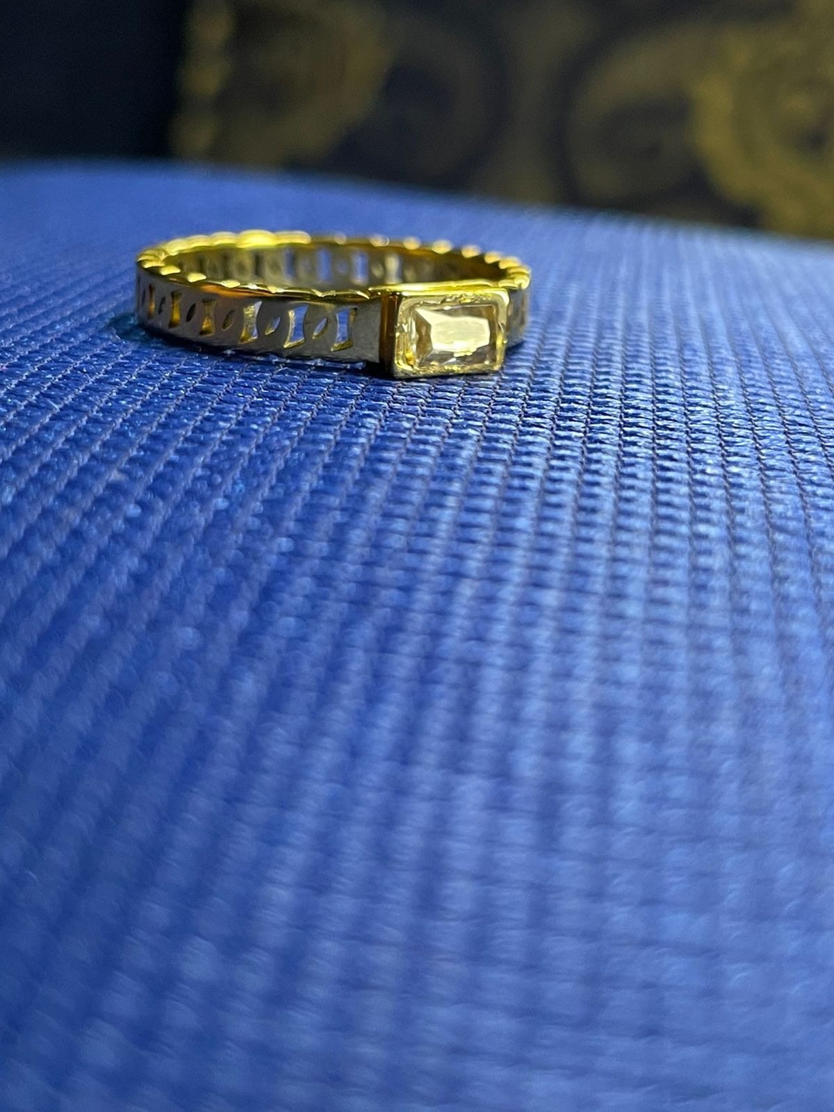 Loveseason Upgrade your style with our Stunning Golden Cuban Chain Ring featuring Square Cubic Zirconia Perfect for weddings