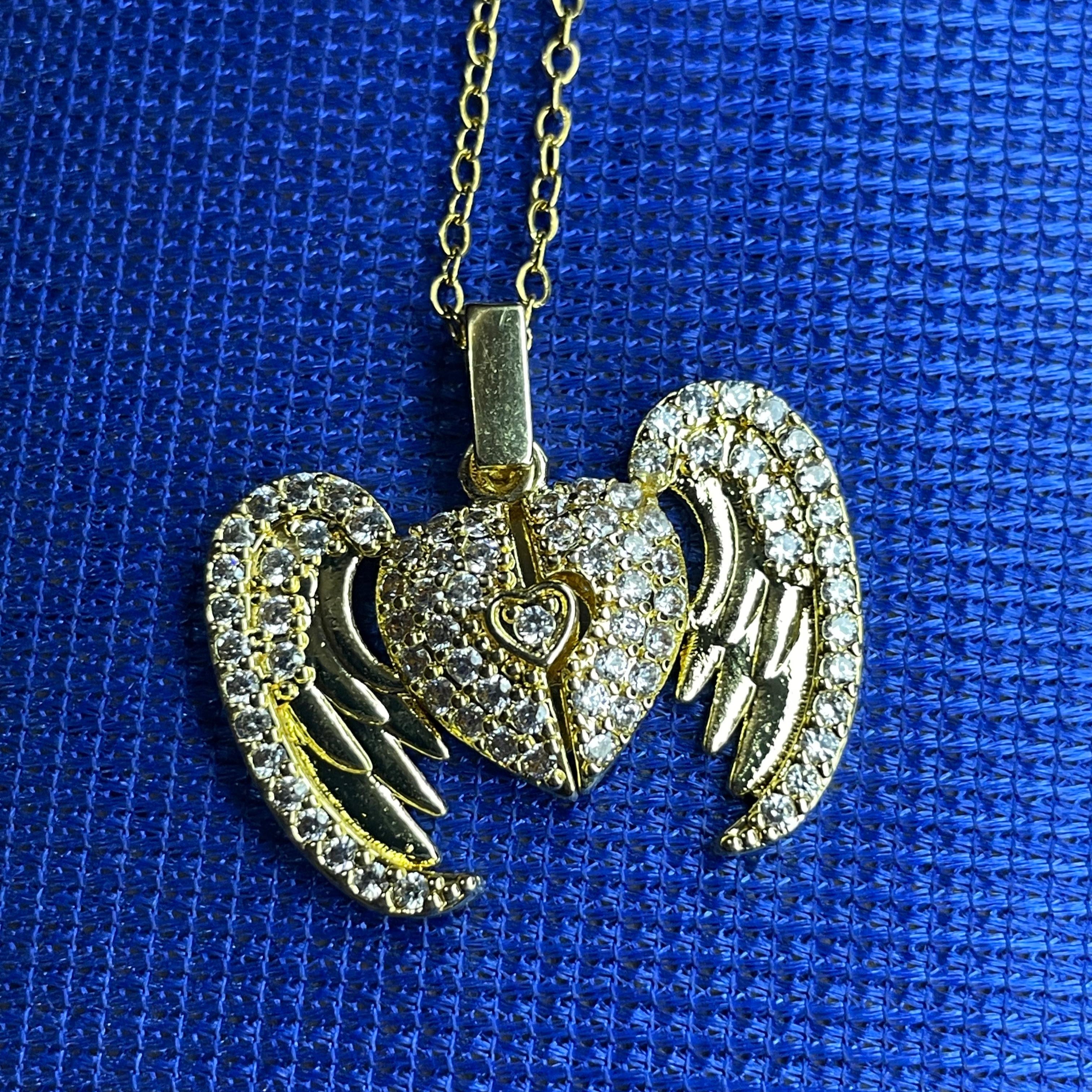 Heart Butterfly Necklace For Women Golden