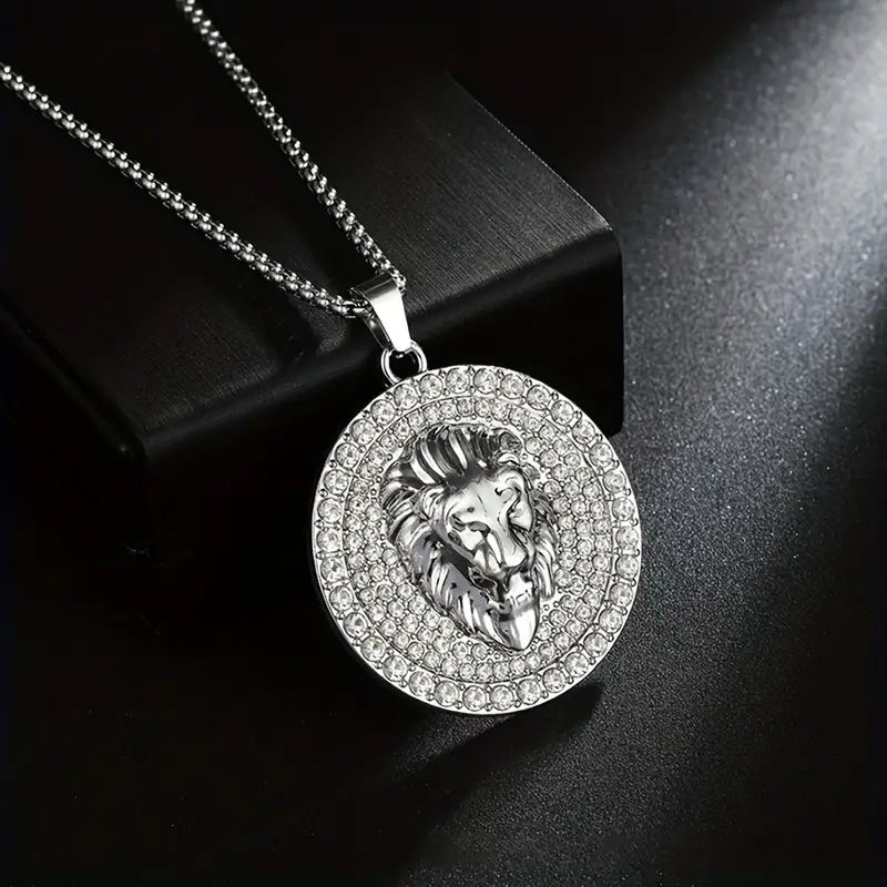 American Popular Fashionable Charm Lion Shaped Pendant Necklace For Men