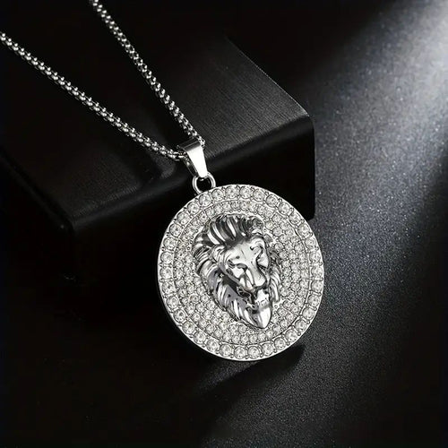 American Popular Fashionable Charm Lion Shaped Pendant Necklace For Men