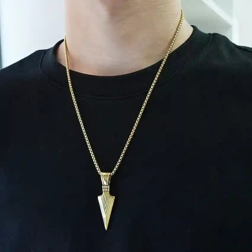 STYLE KRAFT Silver Arrow Pendant Necklace